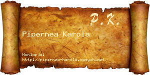 Pipernea Karola névjegykártya